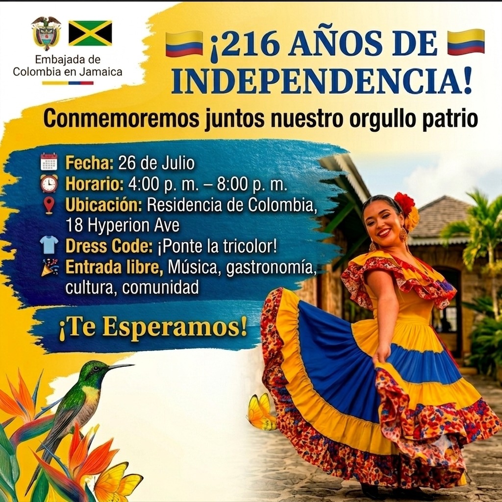Celebración del Día de la Independencia de Colombia, este 26 de julio
