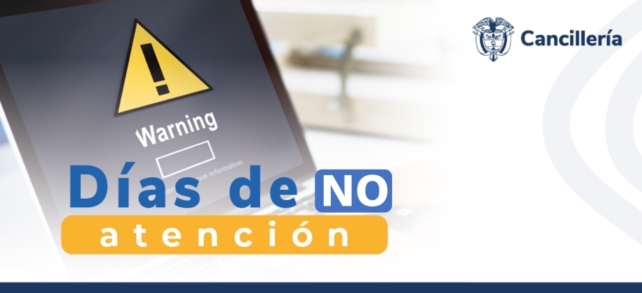 Embajada de Colombia en Jamaica y su sección consular no tendrán atención al público el 1 y 7 de agosto